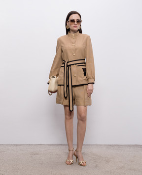 Valentino Brown linen shorts 8B3RF0N89EK