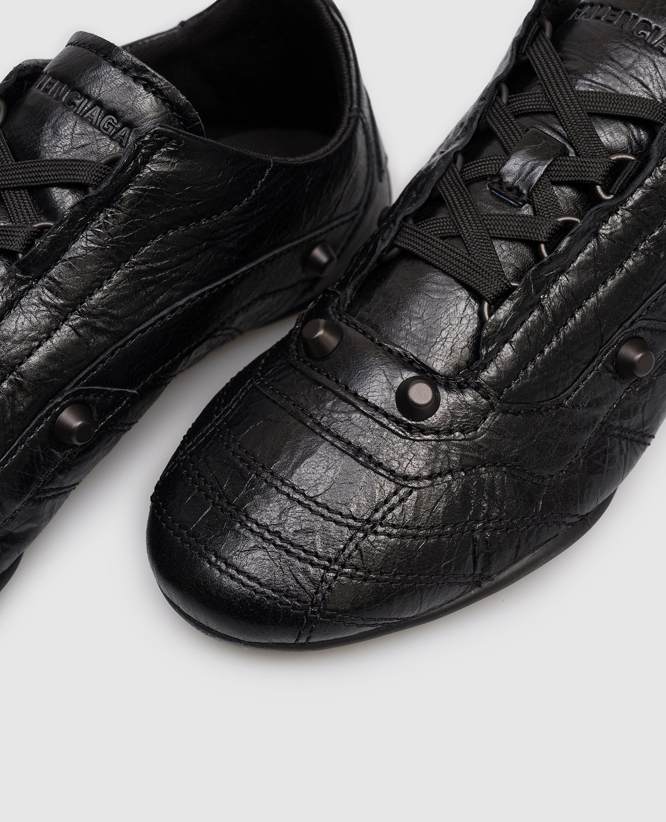 Black leather City sneakers Balenciaga 5