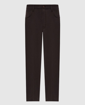 Stefano Ricci Brown pants with a patch MFT63B0091TR172P