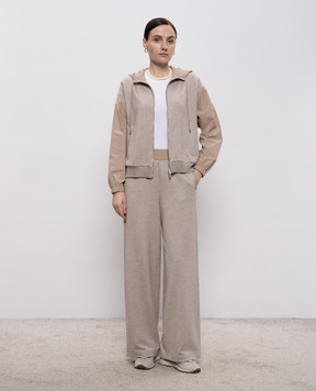 Peserico Grey sweatpants with lurex A04580J02355A