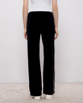 Valentino Black velvet sweatpants 8B3MD07GA4V