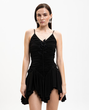 David Koma Black dress with drapery RE26DK76D