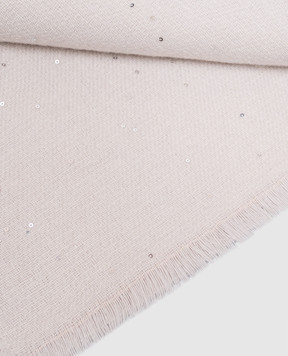 Peserico Beige scarf with sequins A31549C0CC889