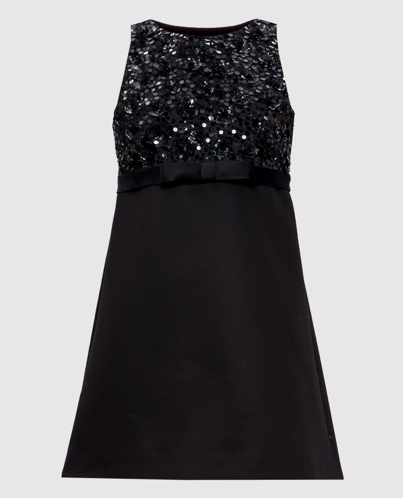 

Black mini dress with floral applique Casablanca