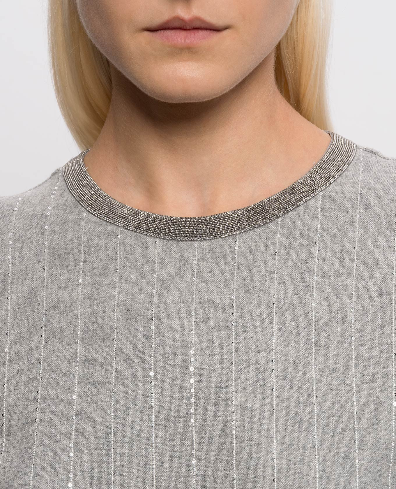 Gray dress with wool Brunello Cucinelli 5
