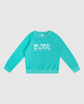 Sporty & Rich Children's green insulated sweatshirt Be Nice WS076712003GR02