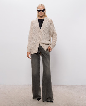 Ermanno Scervino Life Beige alpaca wool cardigan D494N503IJT