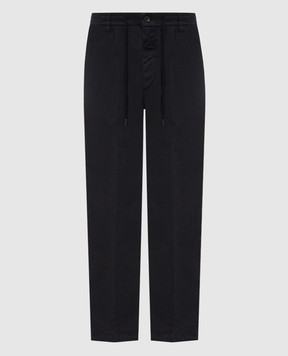 Peserico Blue cotton pants R54774T23D02440