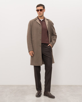 Stefano Ricci Brown wool coat M1ZSDB4000W0001P