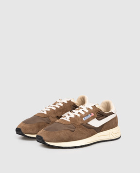 AUTRY Brown REELWIND combination sneakers A1UNWWLMNC39