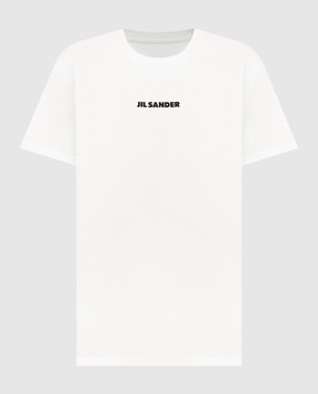 Jil Sander White T-shirt with contrast logo print J02GC0142J20103