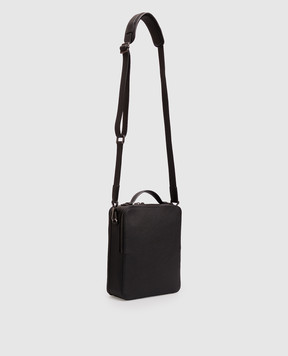 Stefano Ricci Black leather bag with textured emblem ND218GTUMR