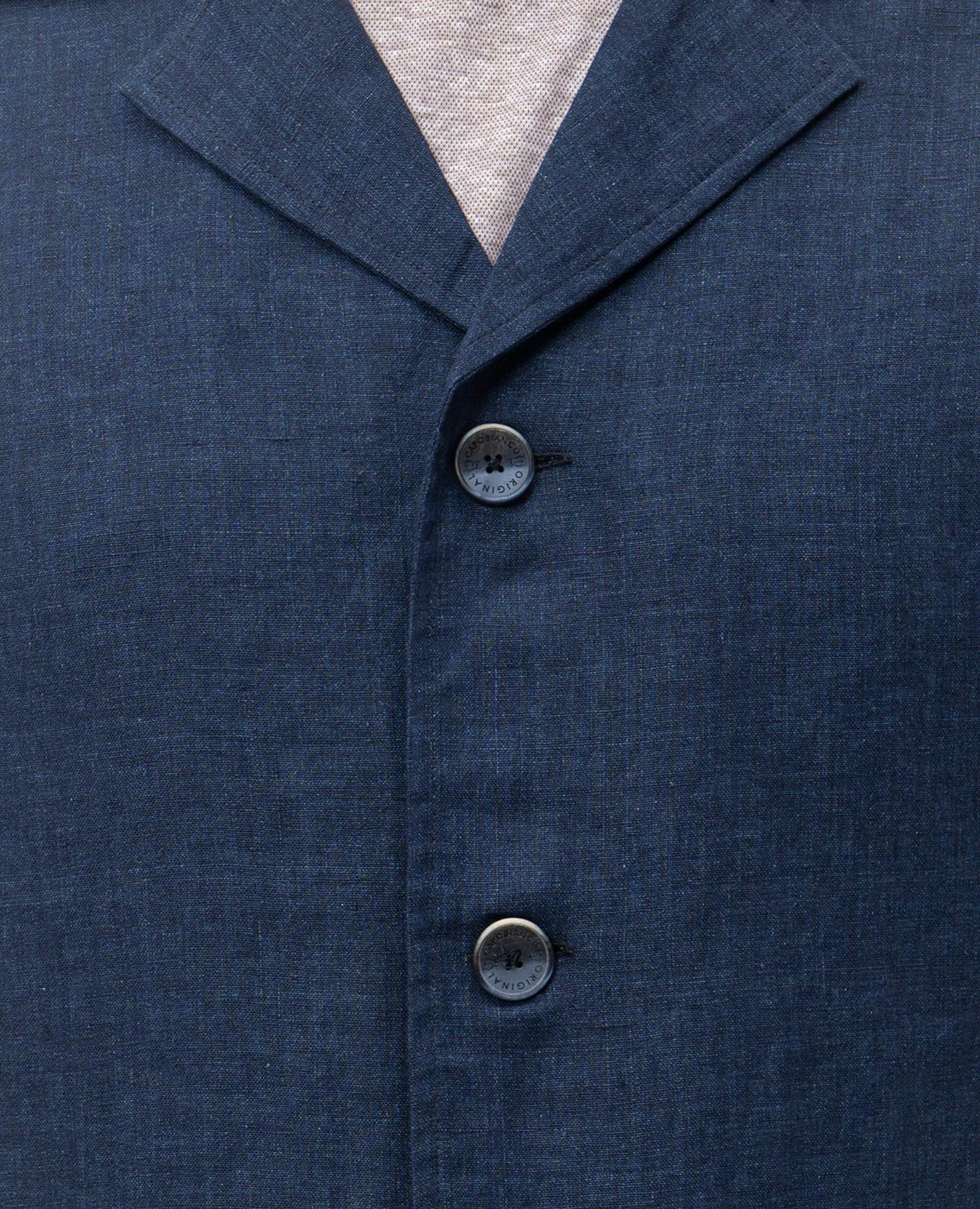 Blue linen shirt CAPOBIANCO 5