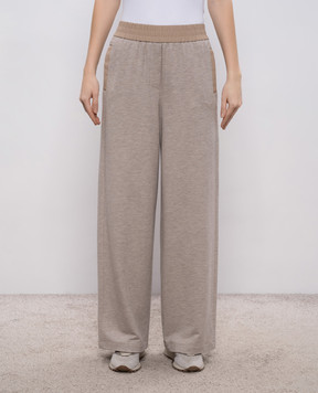 Peserico Grey sweatpants with lurex A04580J02355A
