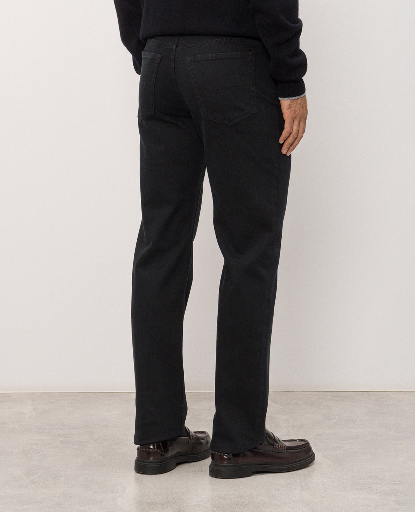 Black jeans with logo patch Agnona 4