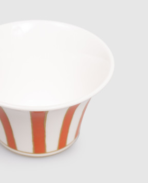 Geminiano Cozzi 1765 White porcelain sugar bowl Striche Arancio e Oro TTCMI319053