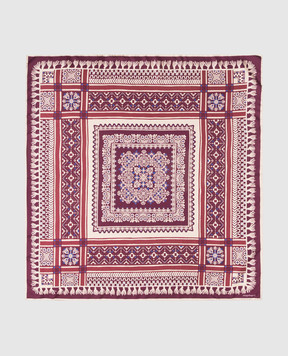 Momoni Nipponia burgundy silk scarf MOSC001102MO