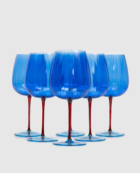 La Reine Set of blue Joy gin glasses 6 pcs JOYGINTONIC