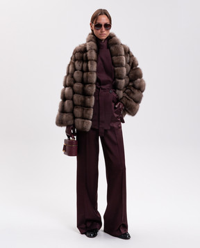 Peserico Purple jacket with belt S01250A05433