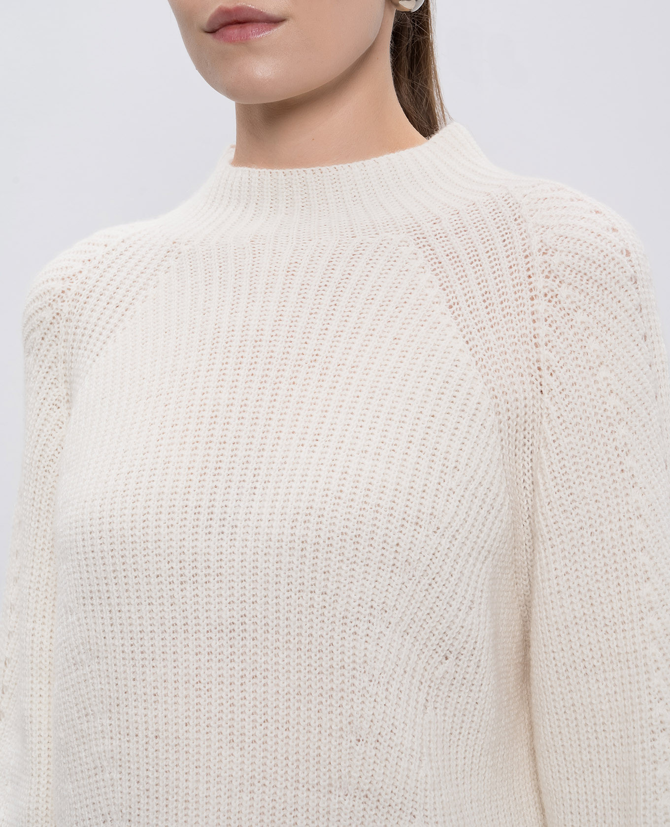 White alpaca wool sweater Twinset 5