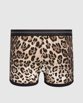 Dolce&Gabbana Brown animal print boxer briefs M4C17JONR61