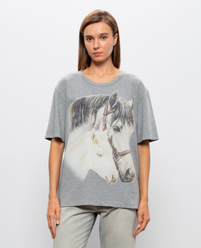 Maison Margiela MM6 Gray T-shirt with print SH2GC0050M20277