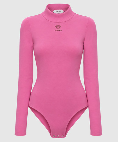 Pink bodysuit with open back
