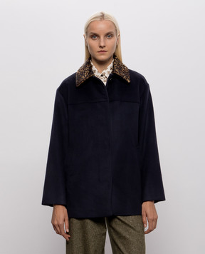 Max Mara CALAMO blue wool coat MSTCALAMO