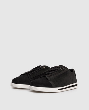 Stefano Ricci Black suede sneakers with logo UV33G5257SDP