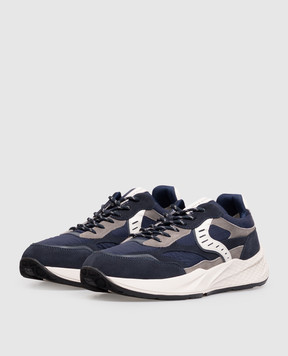 Voile Blanche CLUB22 blue combination sneakers with patch 2019075101C03