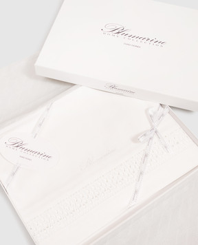 Blumarine Home White runner with logo embroidery W0000250028