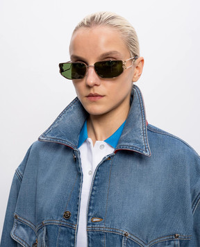 Off-White Allen gold sunglasses with textured Arrow logo OW1027765560