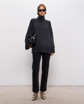 Solotre Gray wool and cashmere sweater M3AC0075