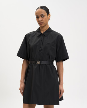 Juun.j Black mini polo dress with belt JW6271W035