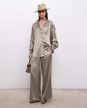Brunello Cucinelli Khaki silk blouse M0C59MY906