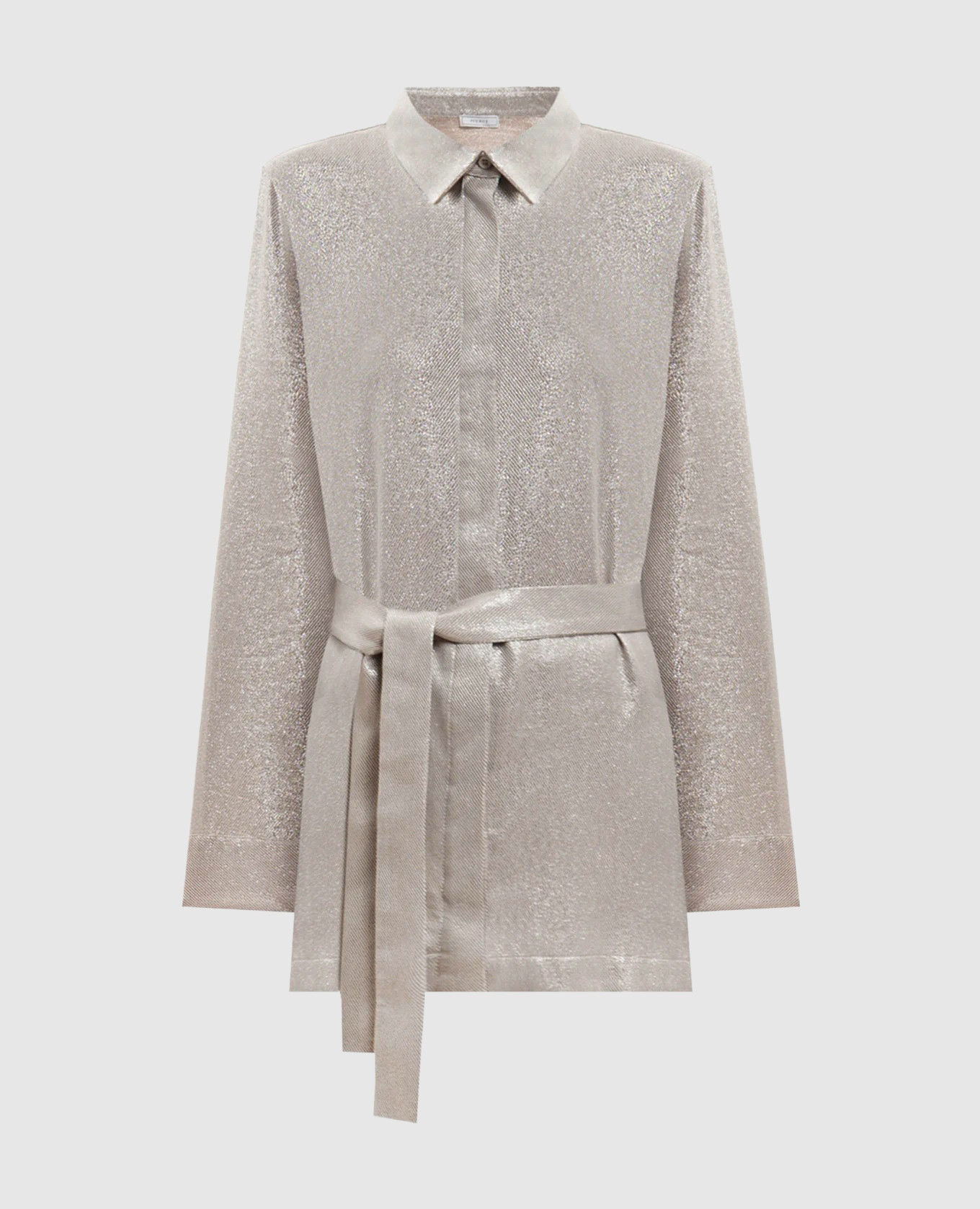 Beige blouse with lurex