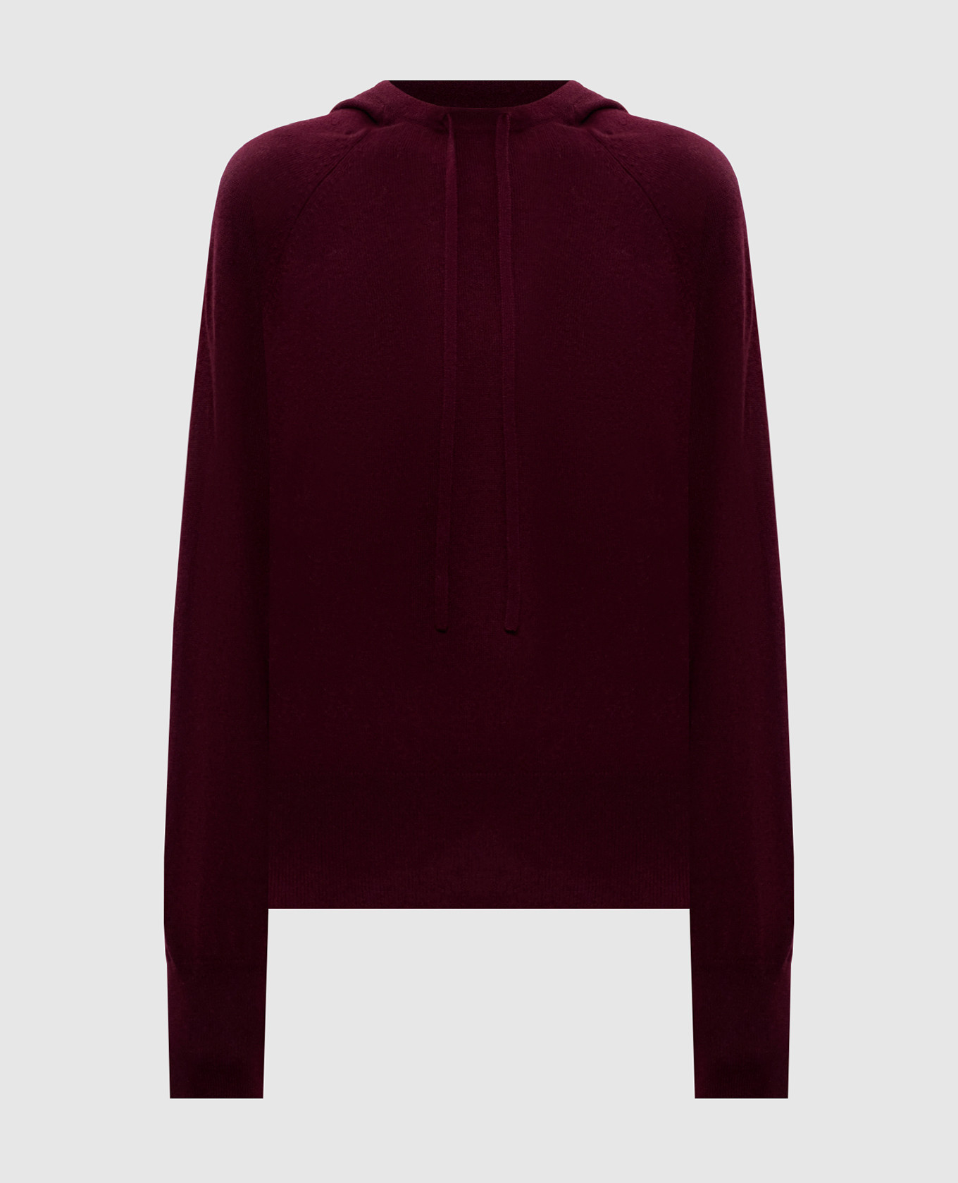 

Burgundy wool and cashmere hoodie Allude