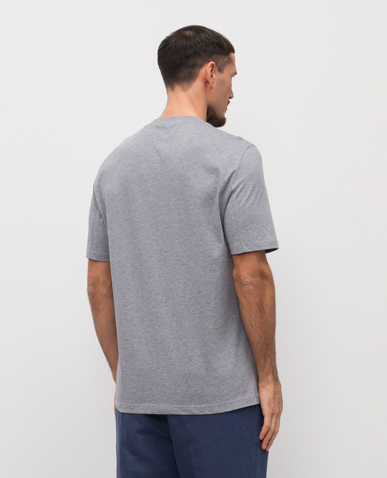 

Gray T-shirt with logo print Brunello Cucinelli, Grey