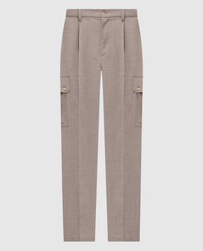 Dolce&Gabbana Beige wool cargo pants GP1O0THU2BP