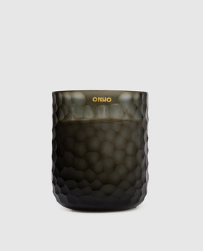 Onno Eternal M candle with Ginger Fig scent in a glass candle holder ON702G
