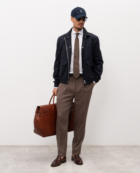 Brunello Cucinelli Brown linen and wool pants MZ408L00H