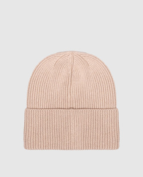 Brunello Cucinelli Beige cashmere hat with logo patch M12541379