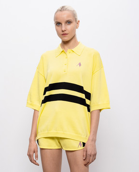 The Attico Yellow polo shirt with embroidered emblem 260WCI00032KCC007AA