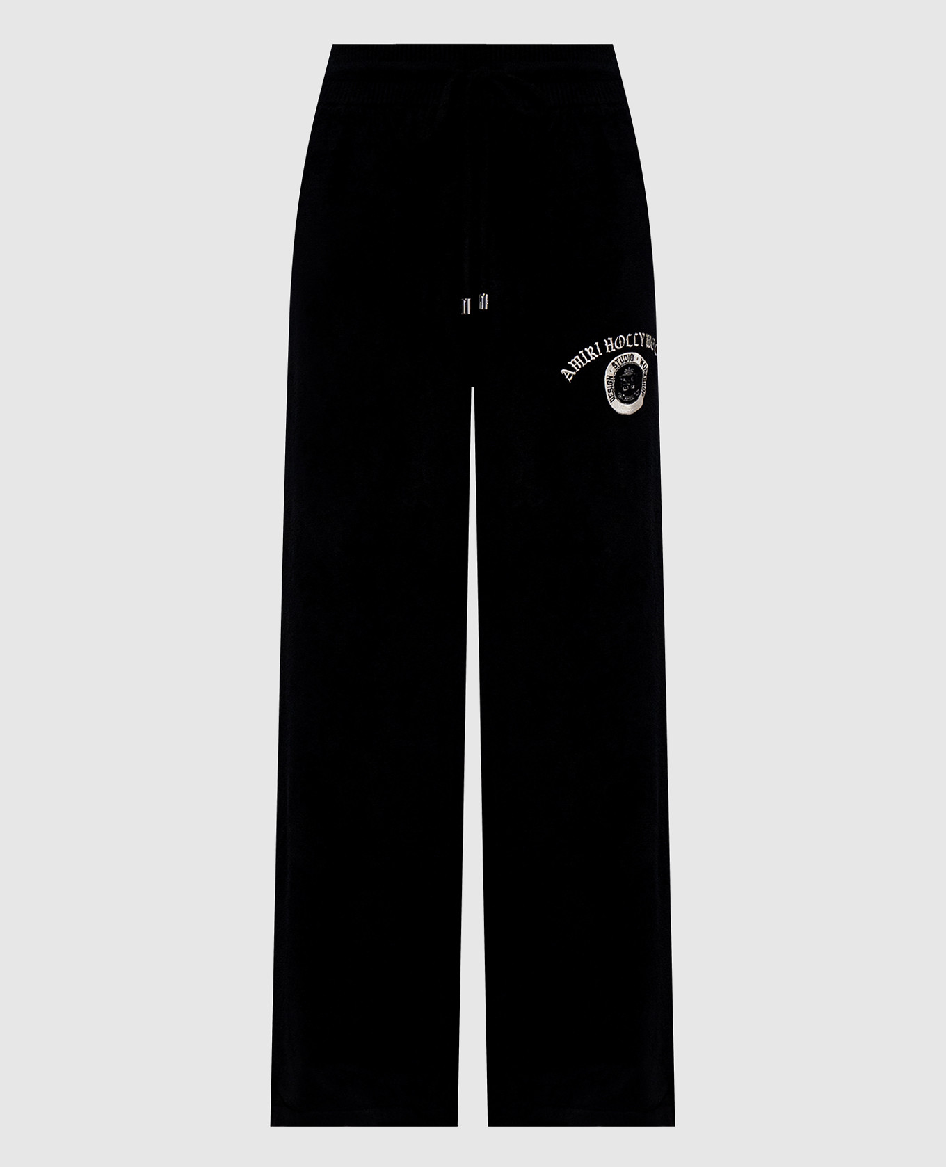 Black sweatpants with logo embroidery