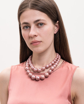 Dolman Bijoux Pink double layer necklace 75181