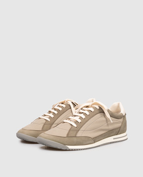 Brunello Cucinelli Khaki combination sneakers with emblem MPUYRGA353