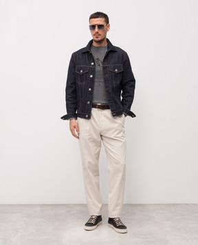 Brunello Cucinelli Gray T-shirt with print M0B138517