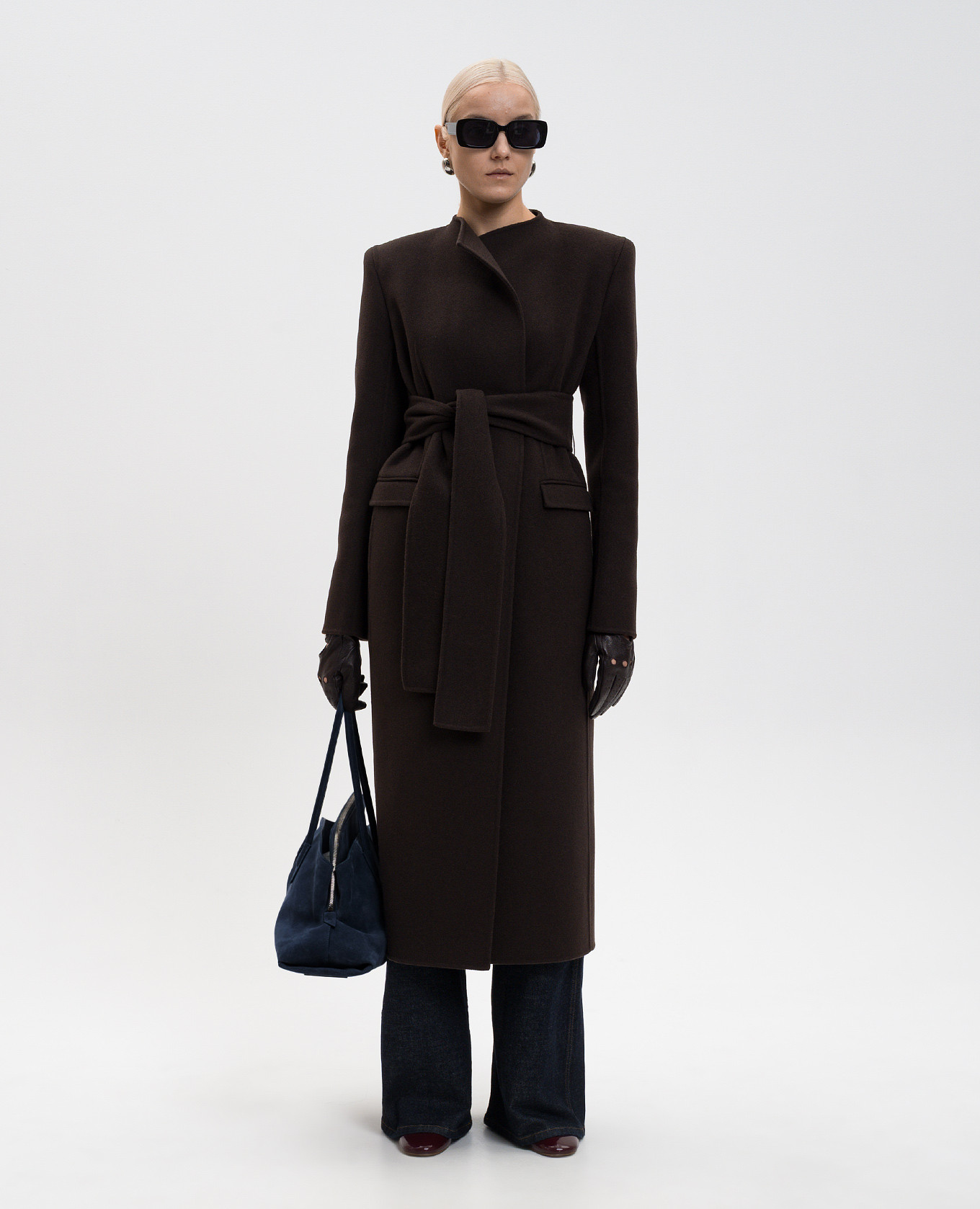 Jelson brown wool coat Khaite 4