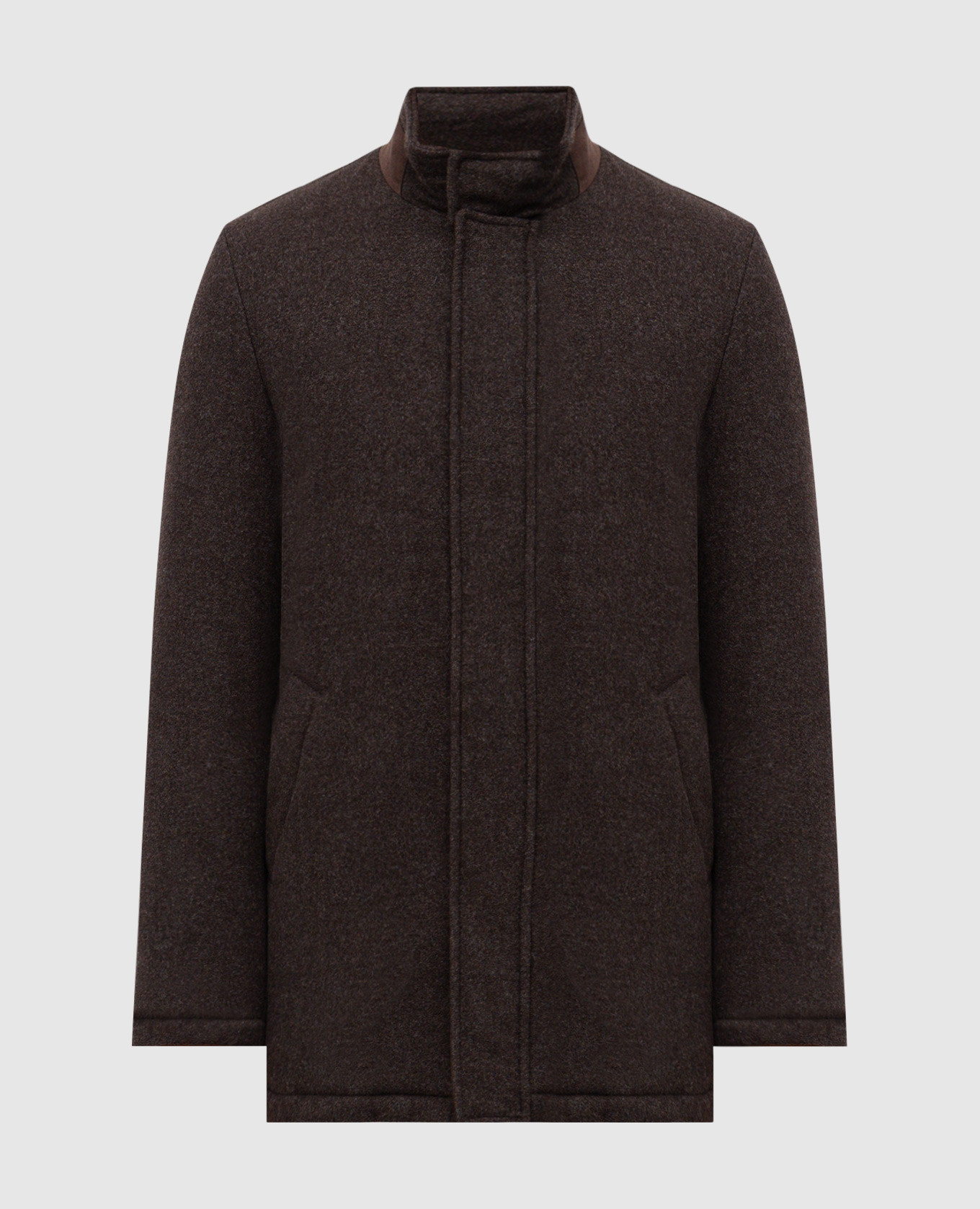 

Brown insulated wool jacket Doriani Cashmere