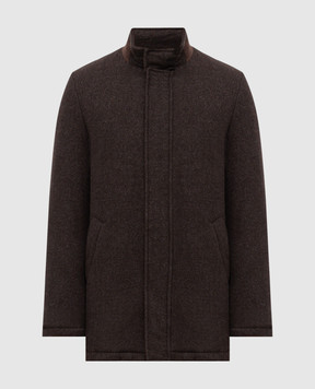 Doriani Cashmere Brown insulated wool jacket A365T125N